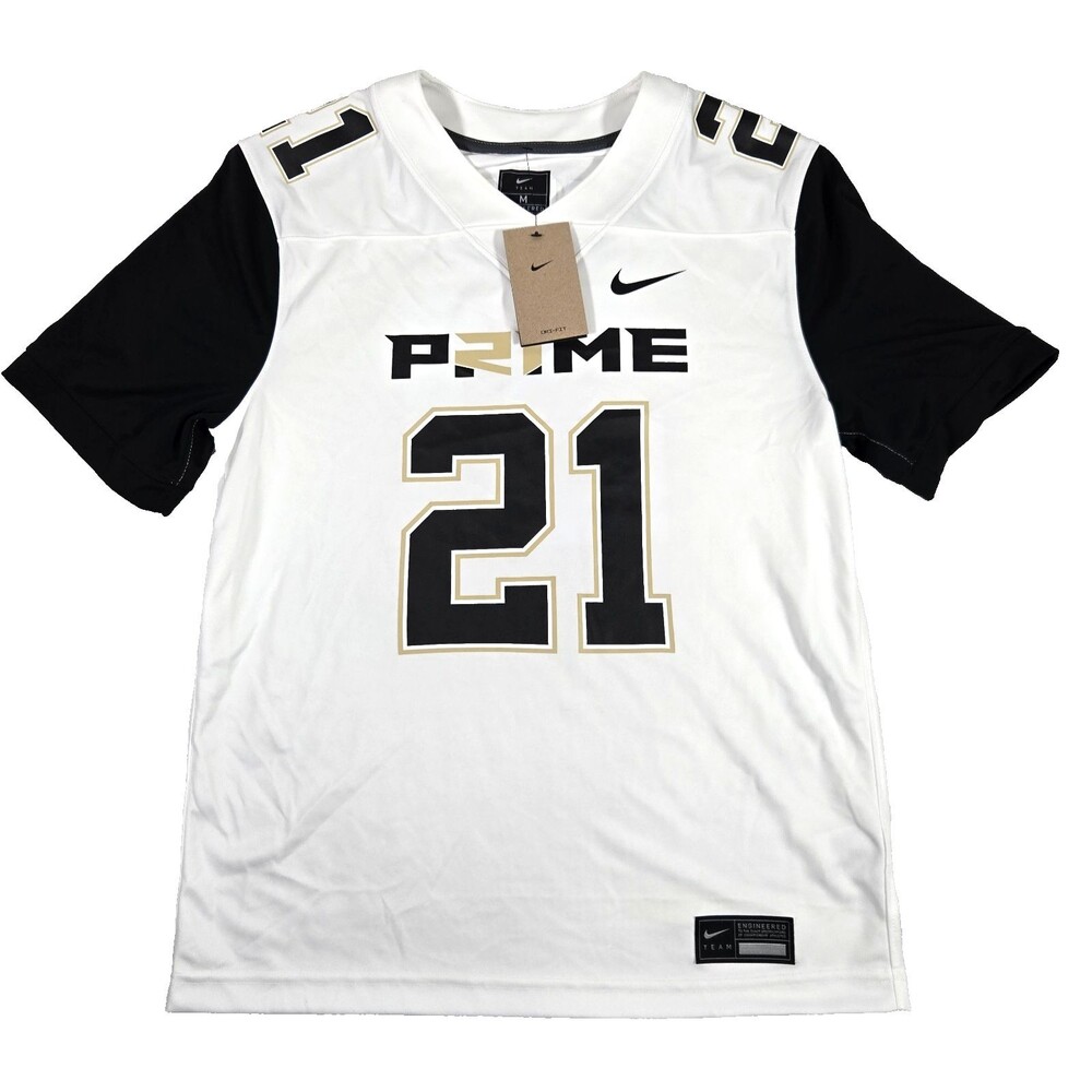 Nike Men's Coach Prime #21 Deion Sanders 2.0 White Jersey Medium New